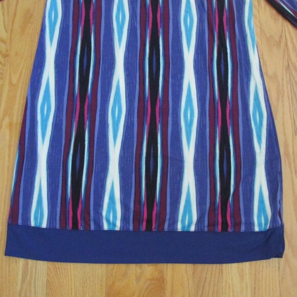RAFAELLA WOMEN'S SIZE L DRESS PURPLE, FUCHSIA PINK, BLACK TUNIC 3/4 SLEEVES NWT - Picture 4 of 8
